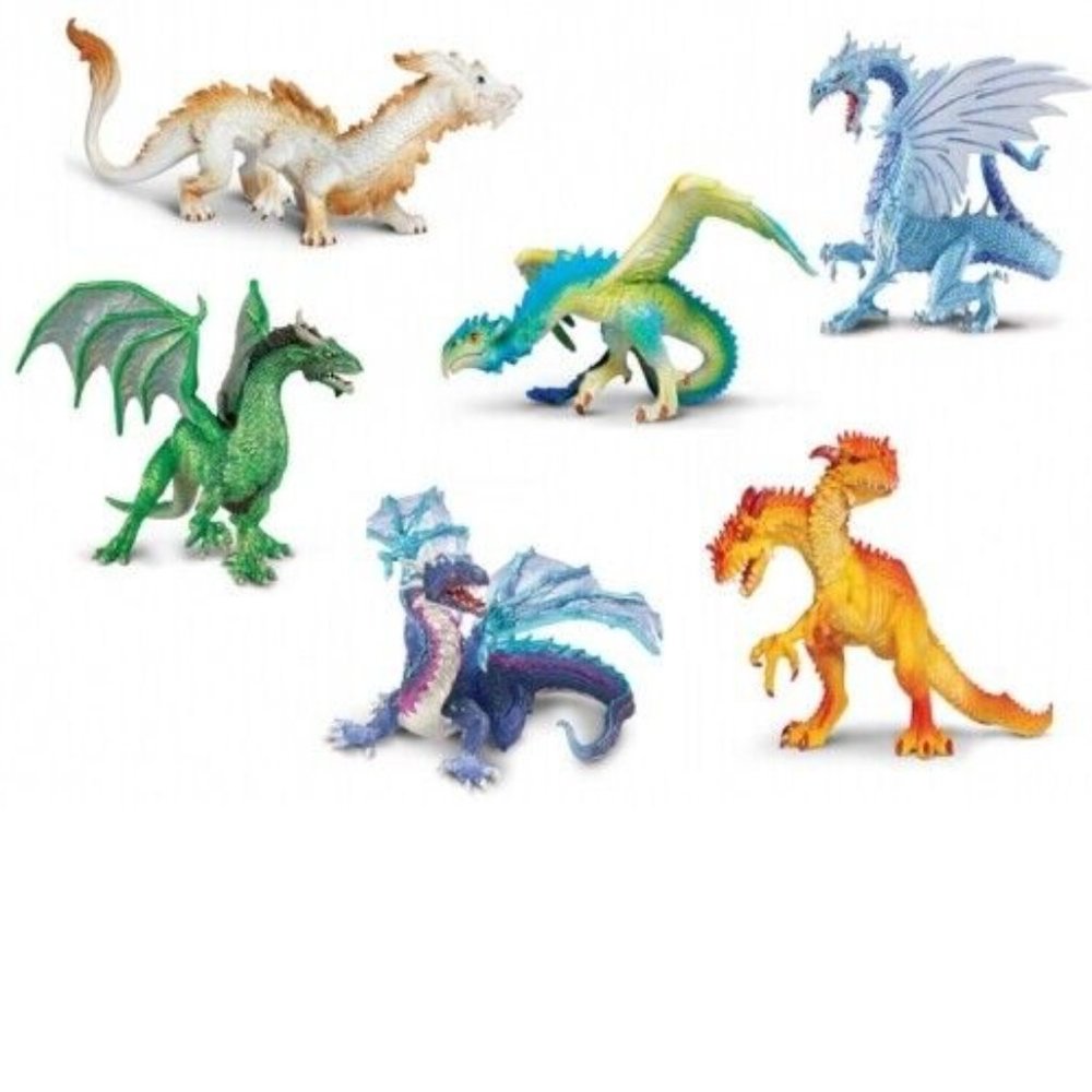 Safari Ltd Toys High Quality Lot of 11 Fantasy Dragons Collection, NEW